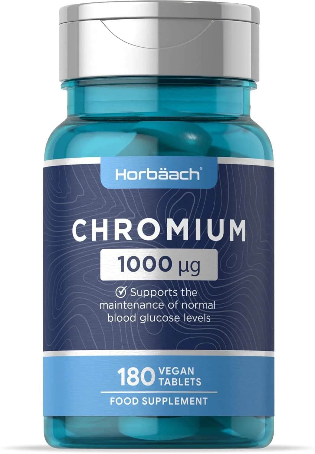 Chromium Picolinate 1,000mcg | 180 Vegan Tablets | Maintenance of Normal Blood Sugar Levels & Macronutrient Metabolism | 6 - Months Supply | No Artificial Preservatives