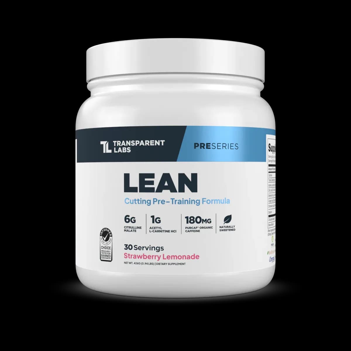 Transparent Labs LEAN Pre-Workout Powder, 30 Servings by Transparent Labs