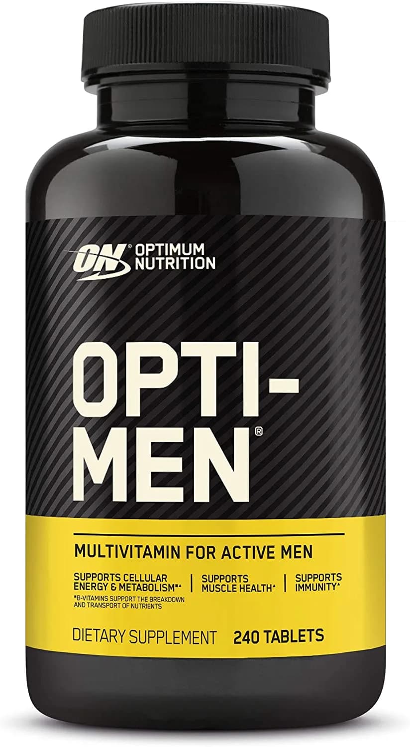 Optimum Nutrition Opti-Men, Vitamin C, Zinc and Vitamin D, E, B12 for Immune Support Men's Daily Multivitamin Supplement, 240 Count