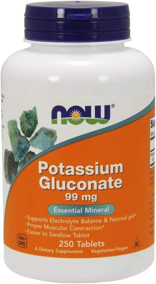 NOW Potassium Gluconate 99 mg 250 Tablets