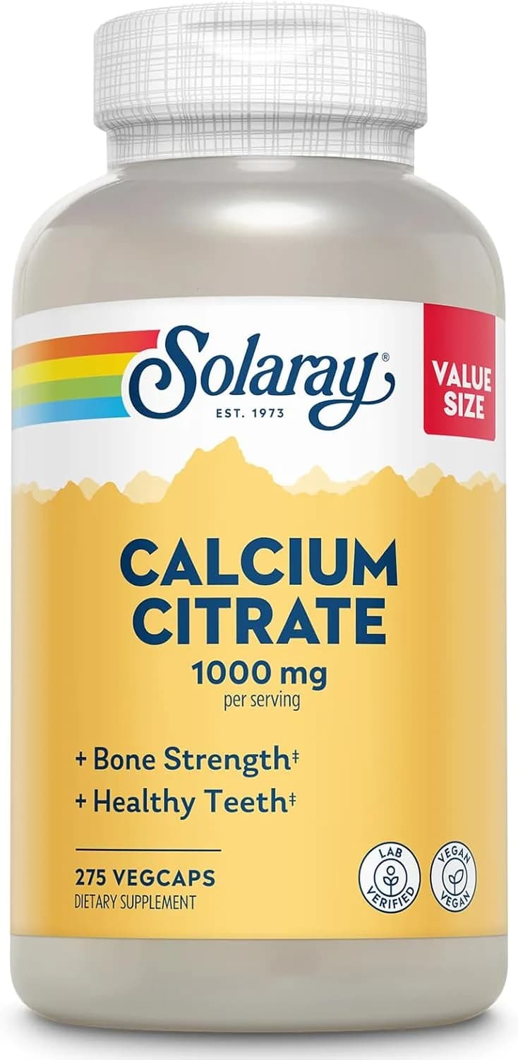 Solaray Calcium Citrate 1000mg, 275 VegCaps