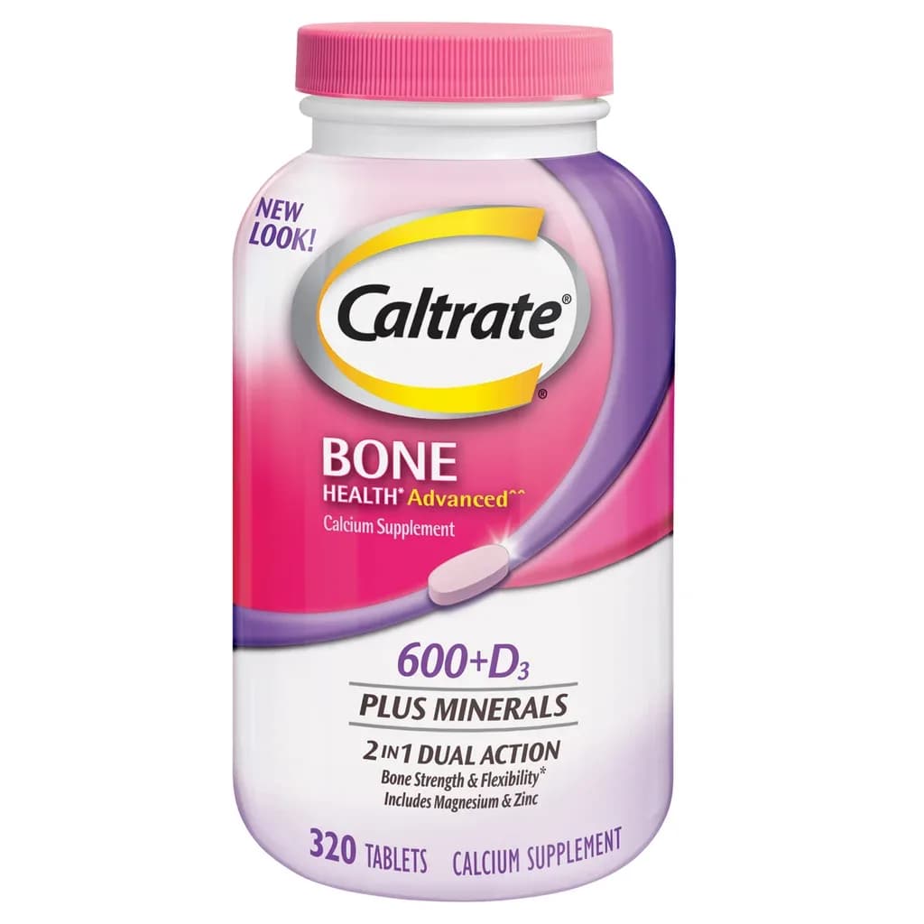 Caltrate (Haleon) Bone Health Advanced Calcium 600+D3 Plus Minerals, 320 Tablets