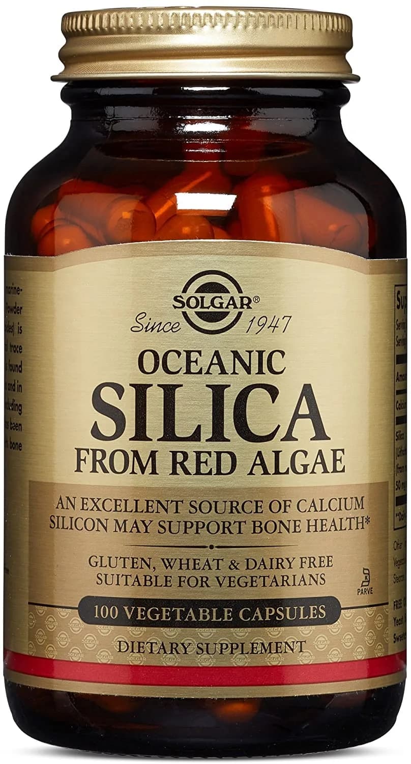 سولجار Oceanic Silica from Red Algae, 50 mg, 100 Capsules by Solgar