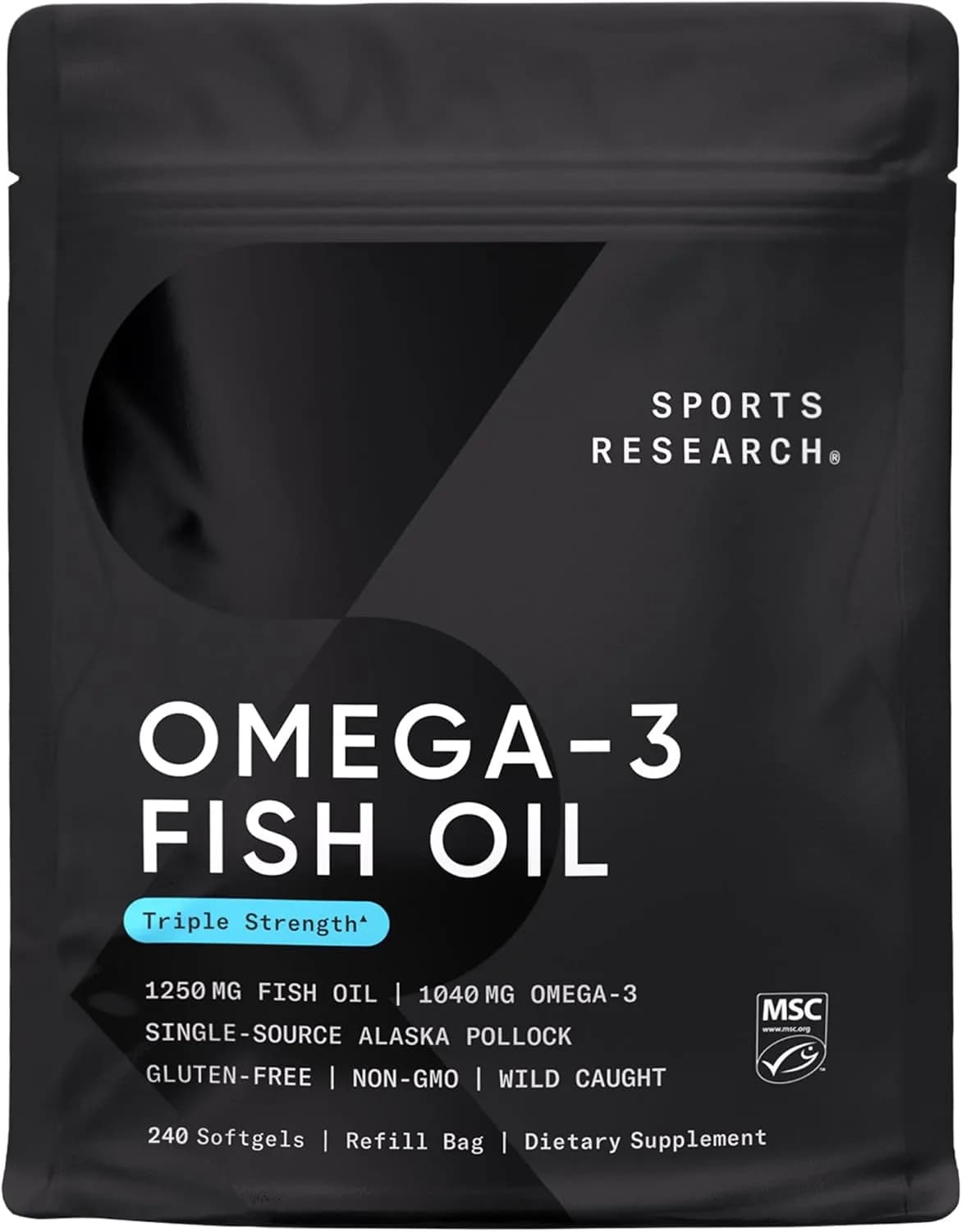 Sports Research Triple Strength Omega 3 Fish Oil | 240 Softgels