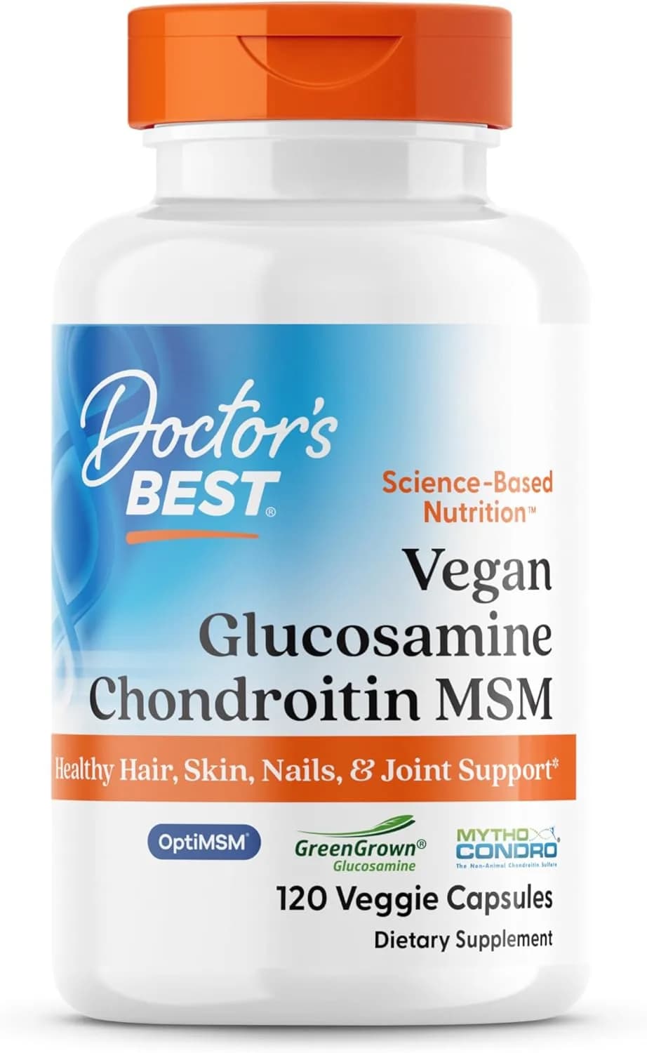 Doctor's Best Vegan Glucosamine Chondroitin MSM, Joint Health, Hair, Skin & Nails, Capsule,120 count Doctor's Best Vegan Glucosamine Chondroitin MSM, Joint Health, Hair, Skin & Nails, Capsule,120 count