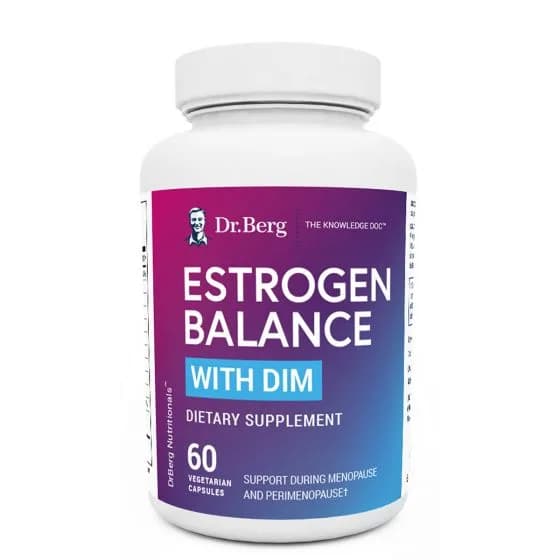 Dr. Berg’s Estrogen Balance with DIM (Diindolylmethane),Promotes Healthy Estrogen Metabolism,60Capsules