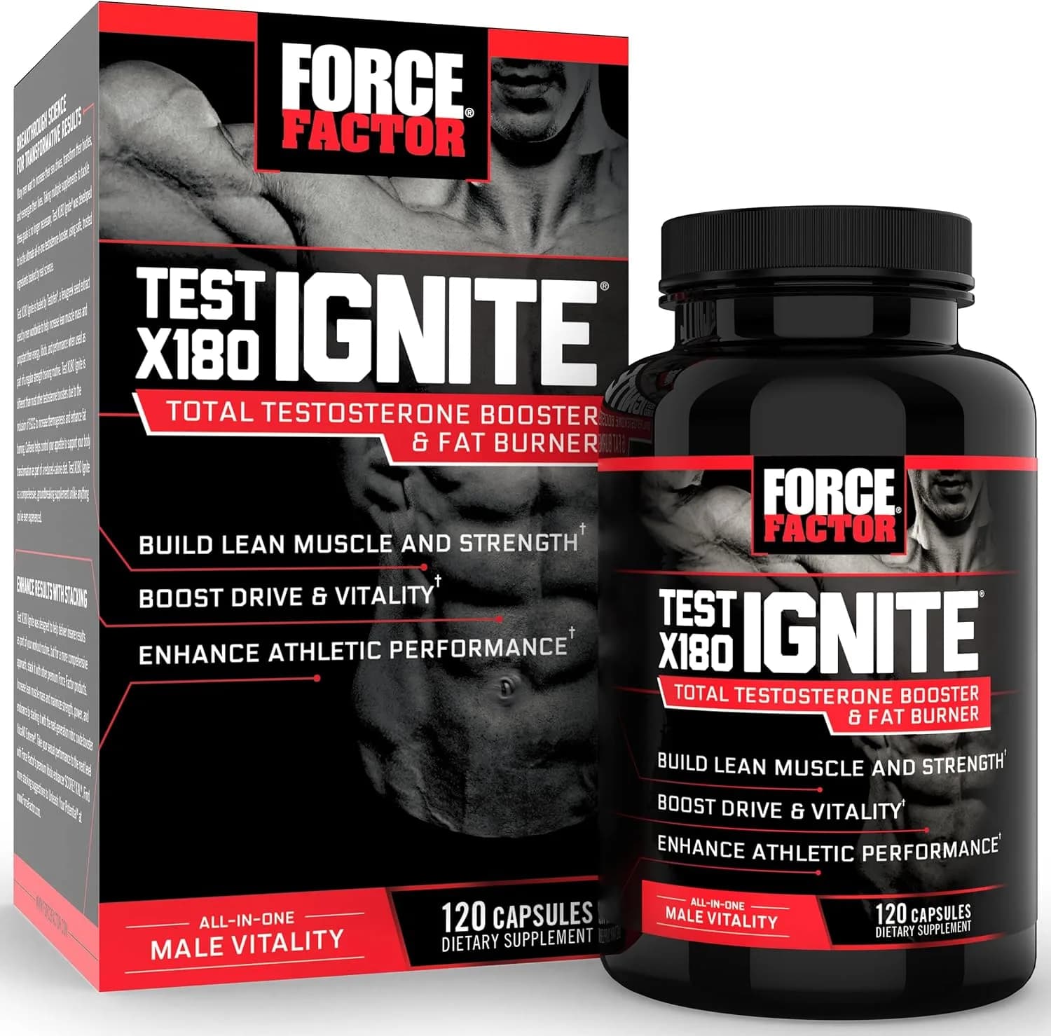 Force Factor Test X180 Ignite, 120 Count by Force Factor