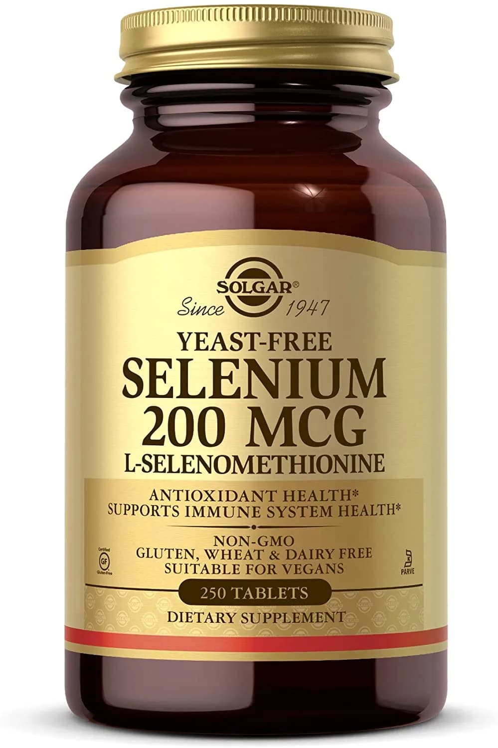 Selenium Supports Antioxidant & Immune System Health, 200 mcg, 250 Tablets by Solgar