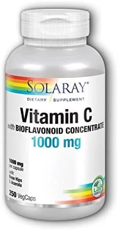 SOLARAY Vitamin C 1000mg Solaray 250 Caps فيتامين ج 1000 مجم ، 250 كبسولة