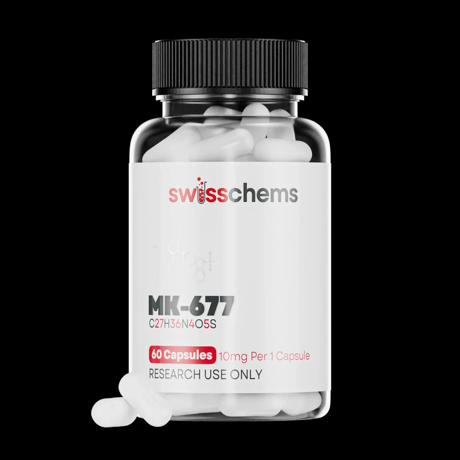 MK-677 Ibutamoren, 10 mg, 60 Capsules by Swisschem
