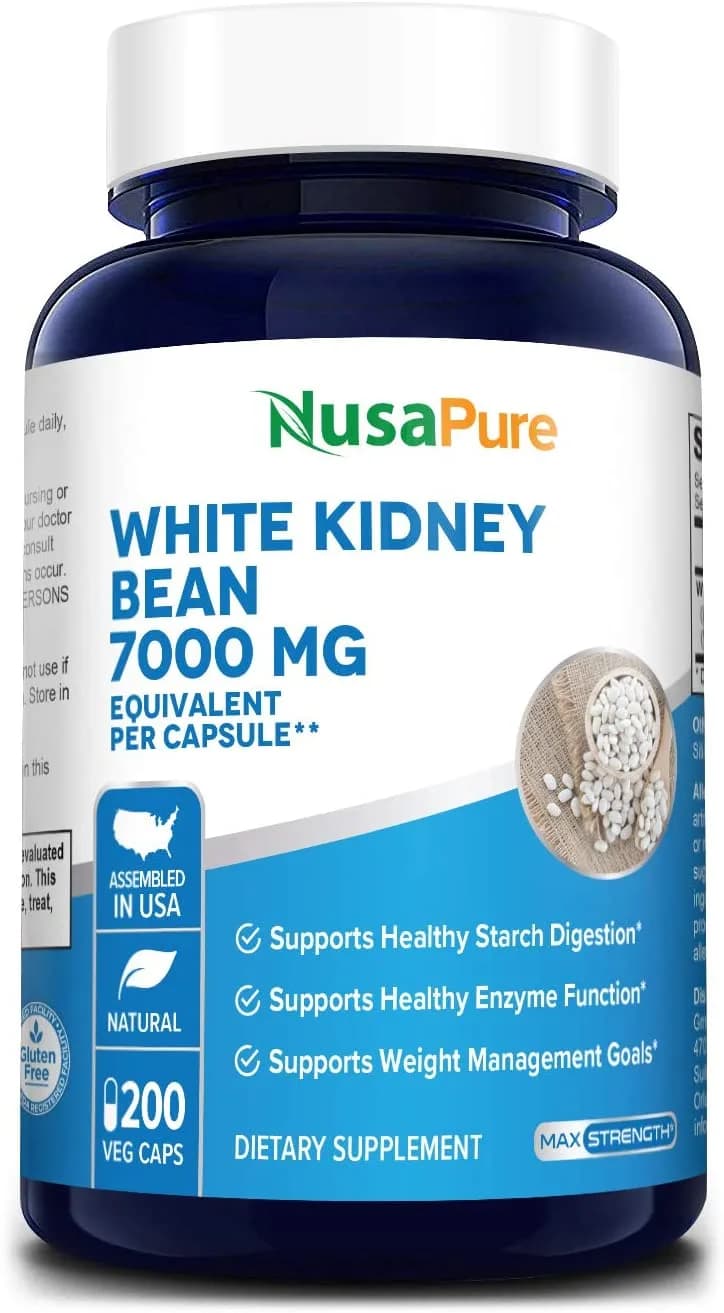 White Kidney Beans, 7000 mg, 200 Capsules by Nusapure