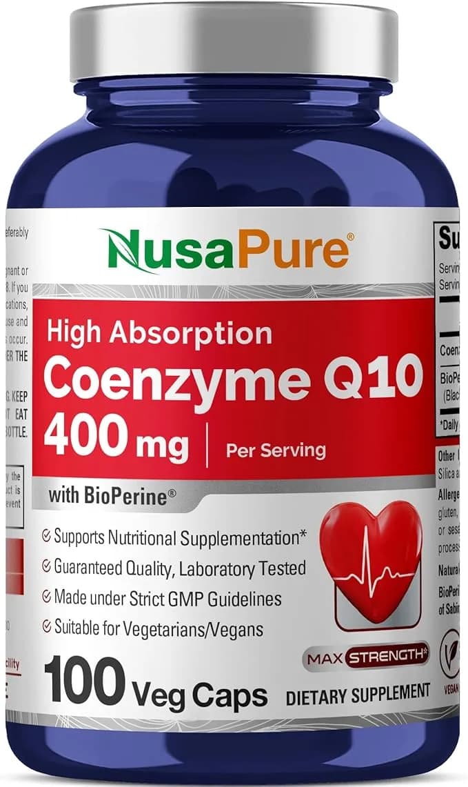 CoQ10, 400 mg, 100 Capsules by Nusapure