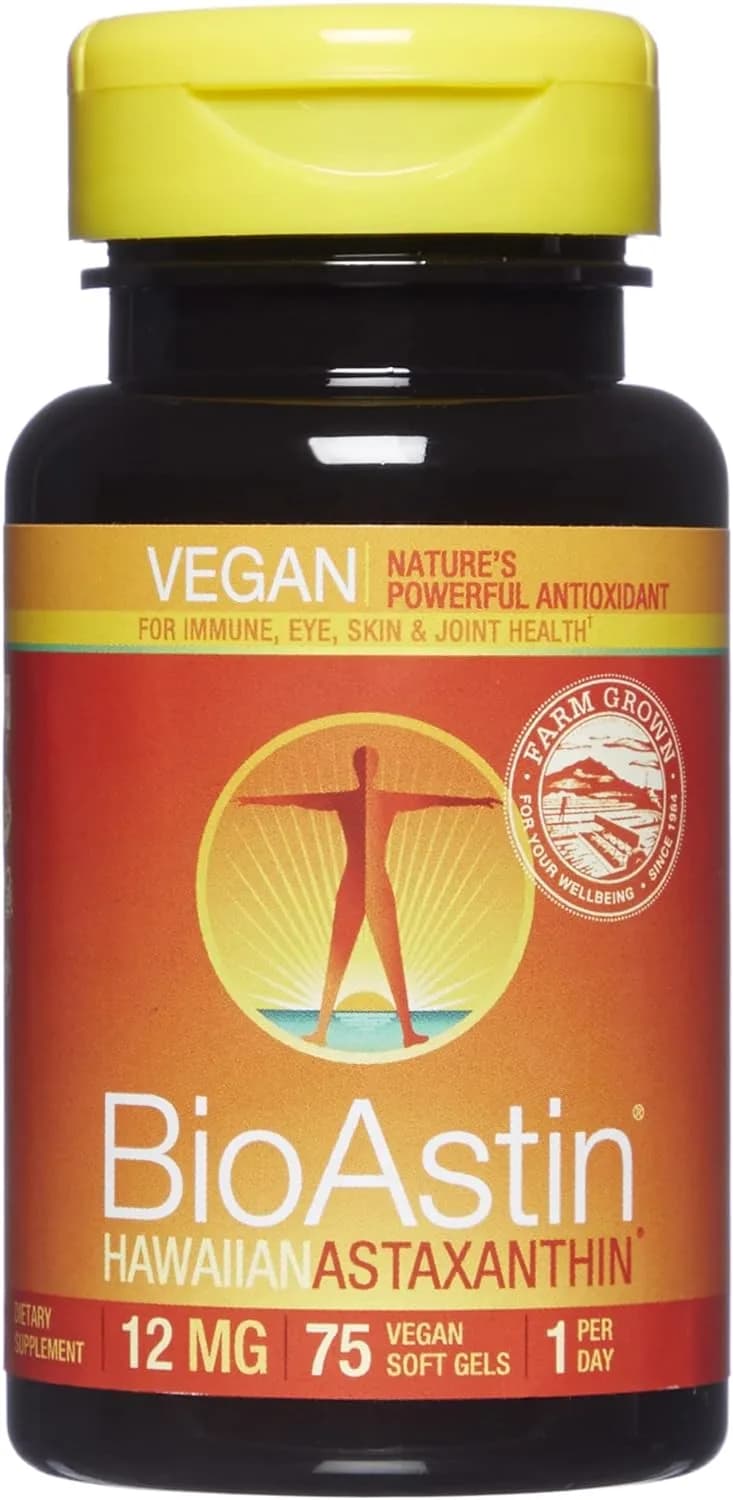 BioAstin Hawaiian Astaxanthin, 12 mg, 75 Softgels by Nutrex