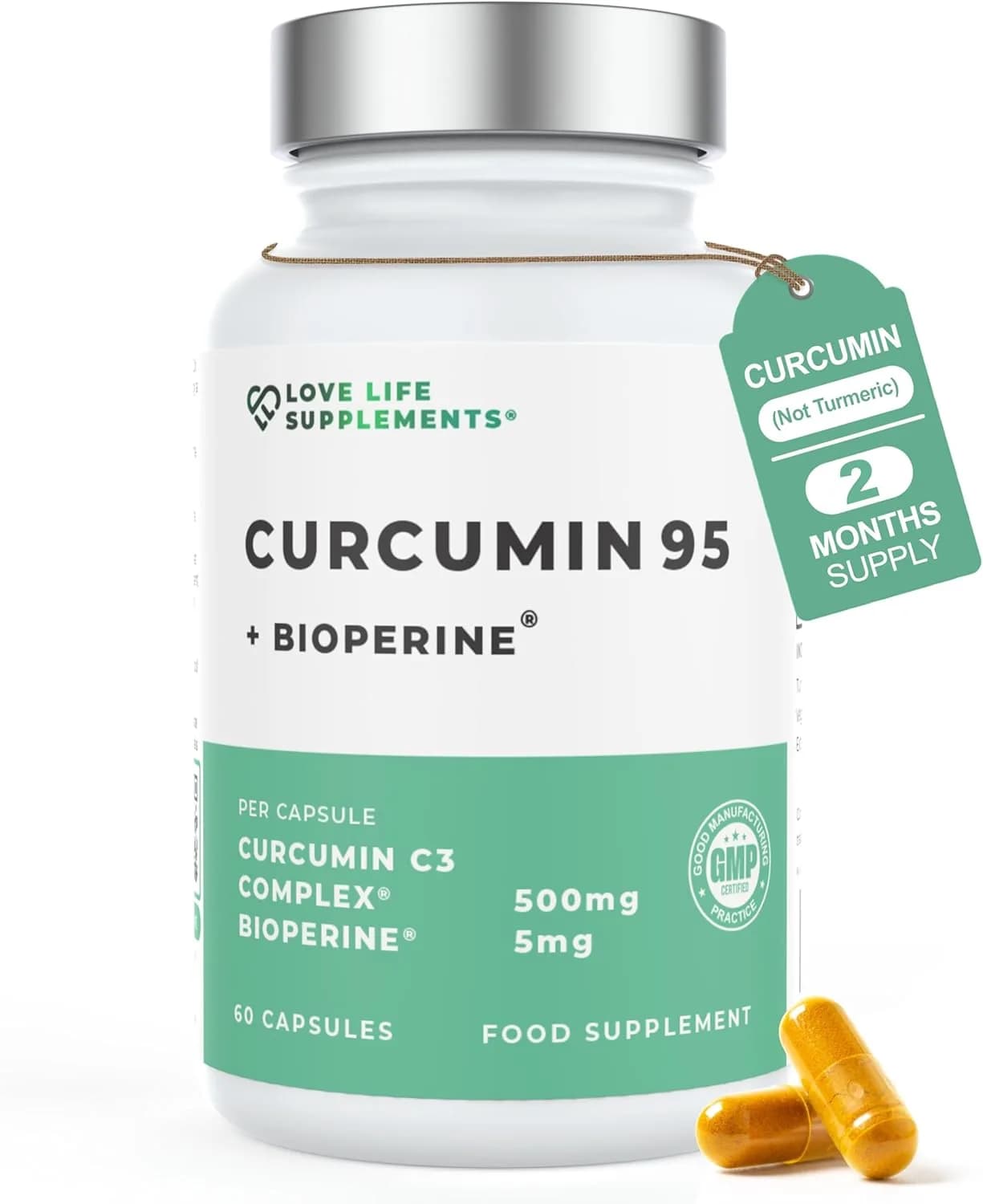 Love Life Supplements LLS Curcumin 95 Advanced 95% Curcuminoids, 60 Capsules by Love Life Supplements