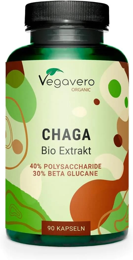 Vegavero Organic Chaga Mushroom Extract, 90 Capsules