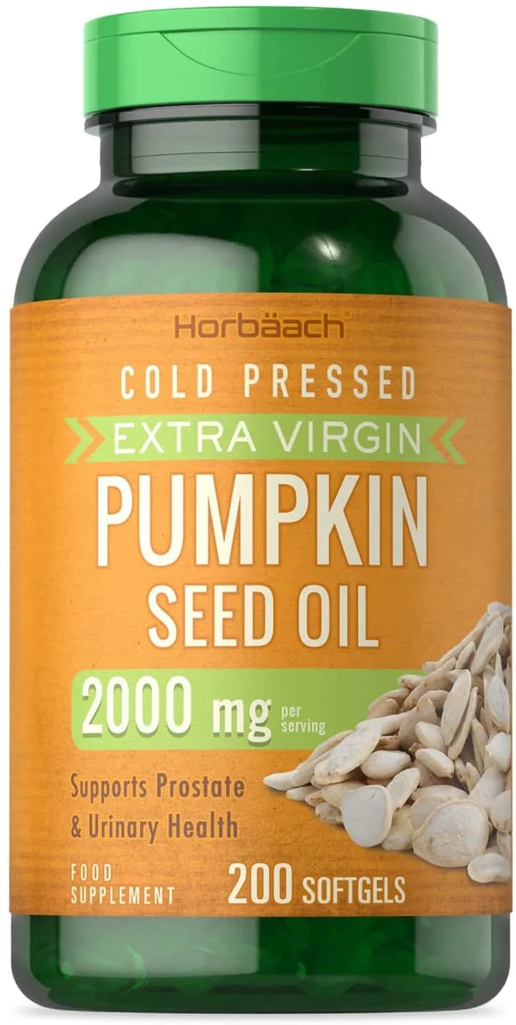 Pumpkin Seed Oil 2000mg | 200 Softgel Capsules | Cold Pressed | Supports Prostate & Urinary Health | Natural Source of Essential Fatty Acids | Non-GMO, Gluten Free | No Artificial Preservatives