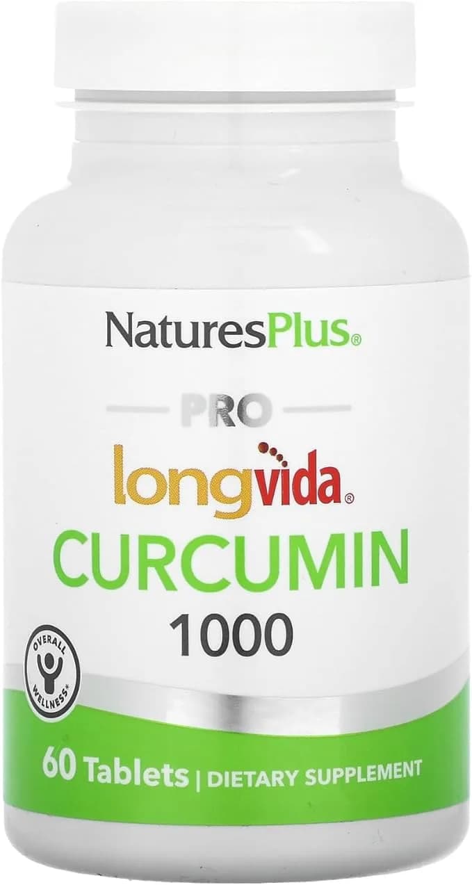 PRO Longvida Curcumin 60 Vegan Tablets, 1000 mg by NaturesPlus