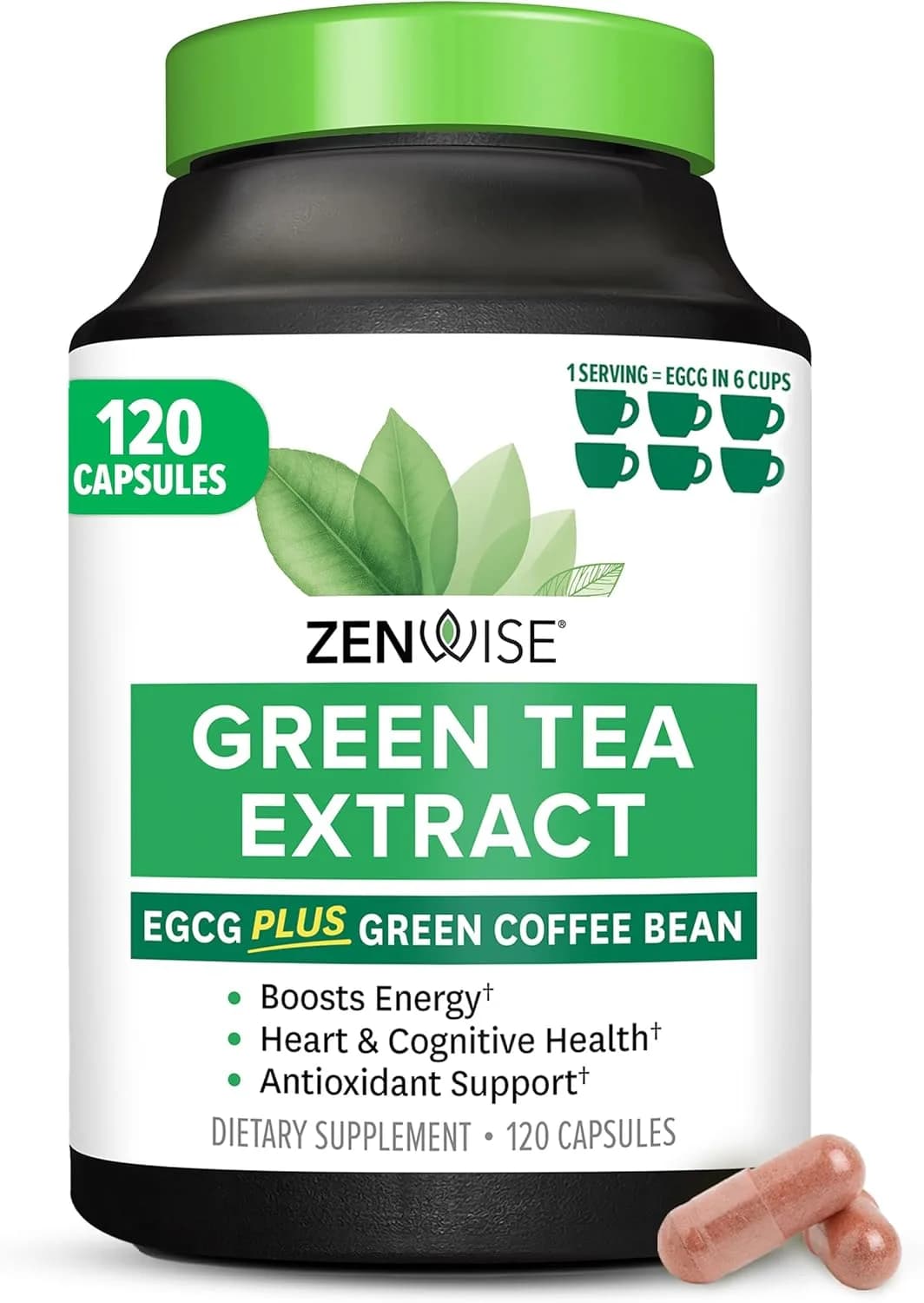 Green Tea, 120 Count by Zenwise Health