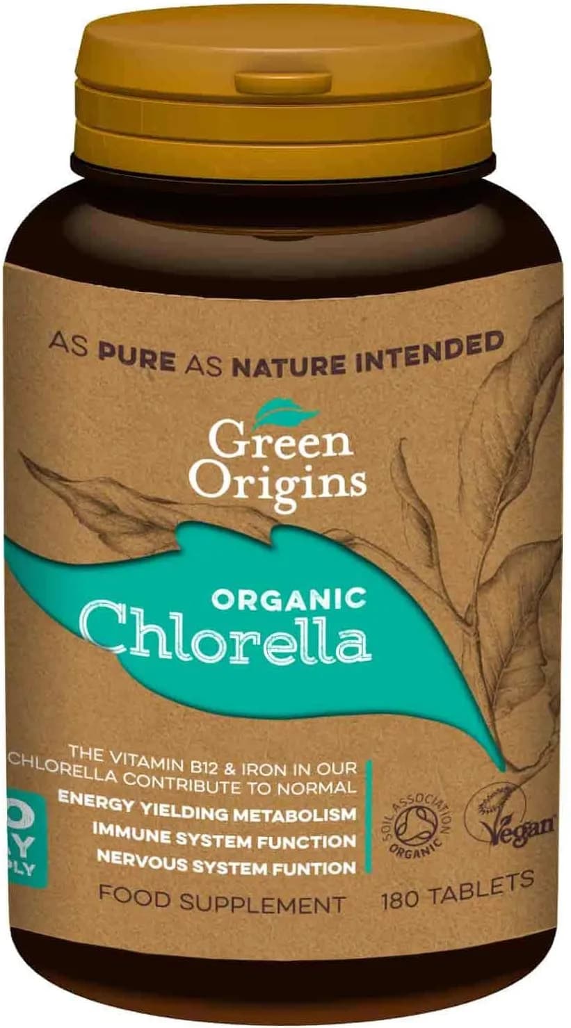 Green Origins Organic Chlorella 500mg - 180 Tablets