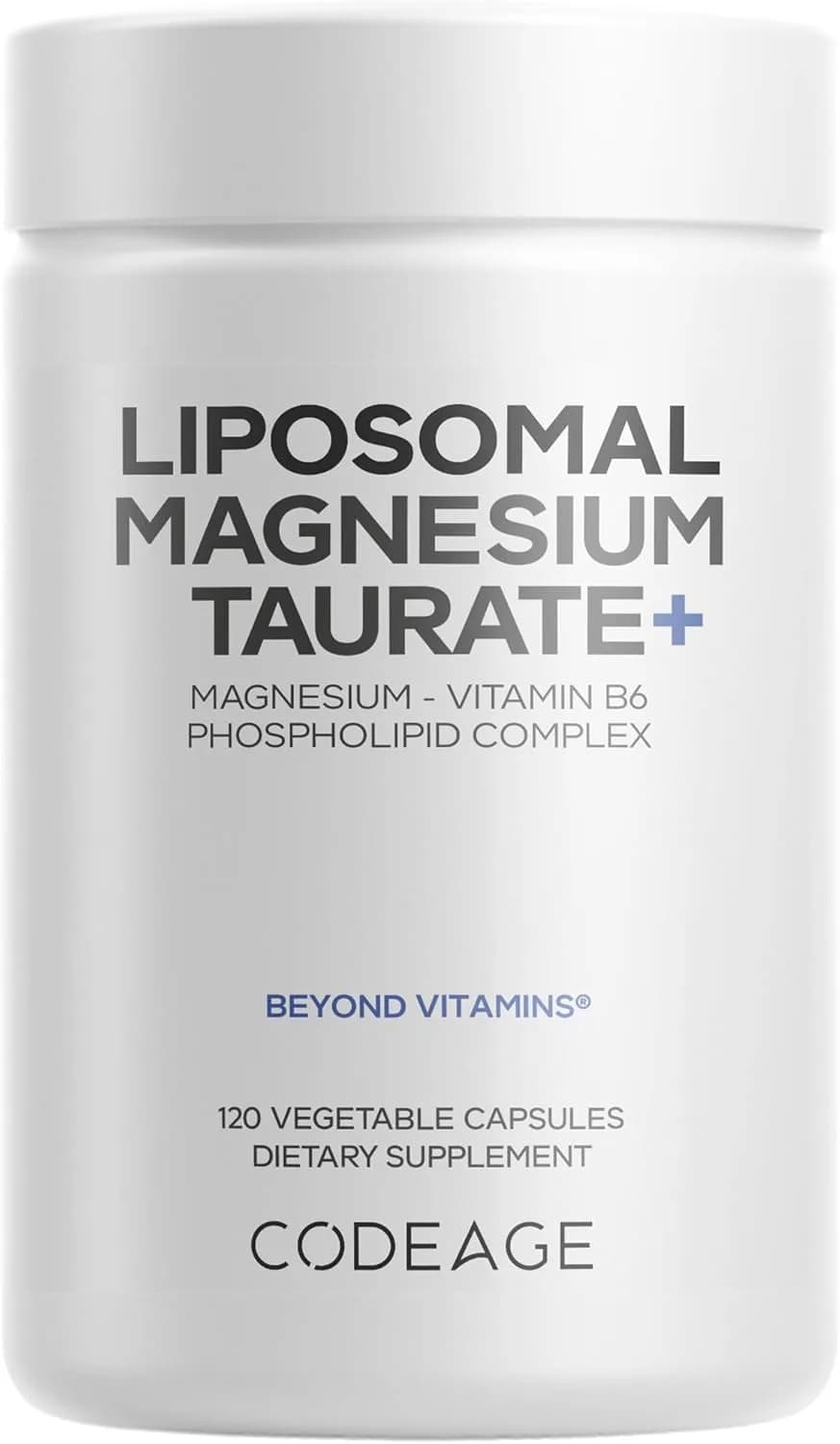 Codeage Liposomal Magnesium Taurate+ | 120 Capsules