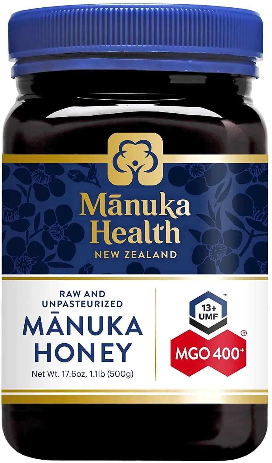 Manuka Health Manuka Honey MGO 400+, 100% Pure New Zealand Honey, 500 Grams