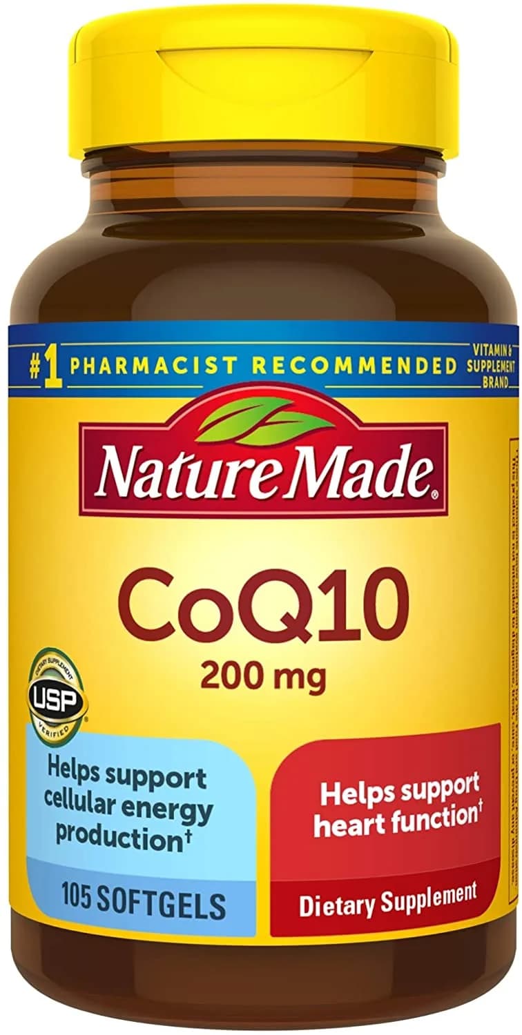 Nature Made CoQ10 200 mg, Dietary Supplement for Heart Health and Cellular Energy Production, 105 Softgels, 105 Day Supply كيو 10، 200 مجم ، لصحة القلب و الأوعية الدموية ، وزيادة مستويات الطاقة ،105كبسولة