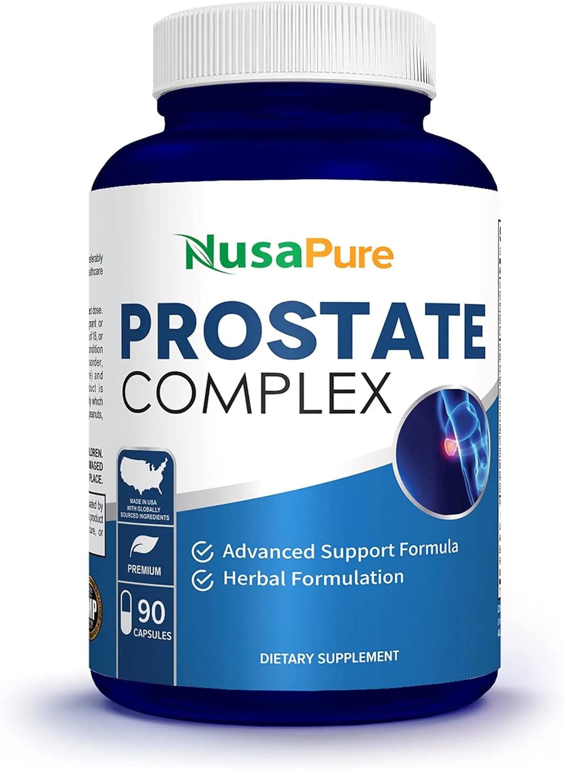 NusaPure Saw Palmetto Complex with B Complex, Nettle Root, Nettle Leaf - 90 Capsules
