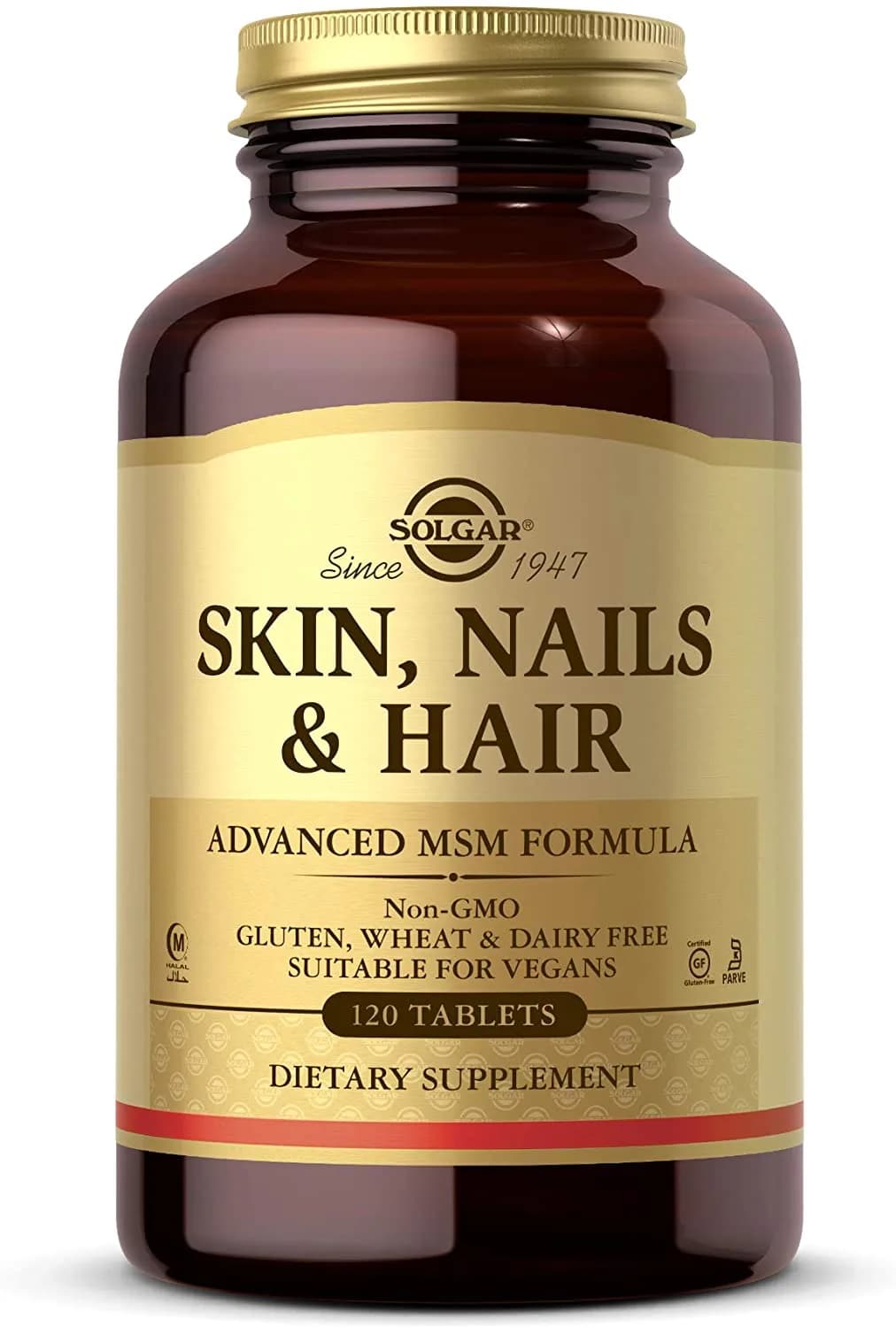 Advanced MSM Formula Tablets for Skin Nails, 120 Tablets by Solgar