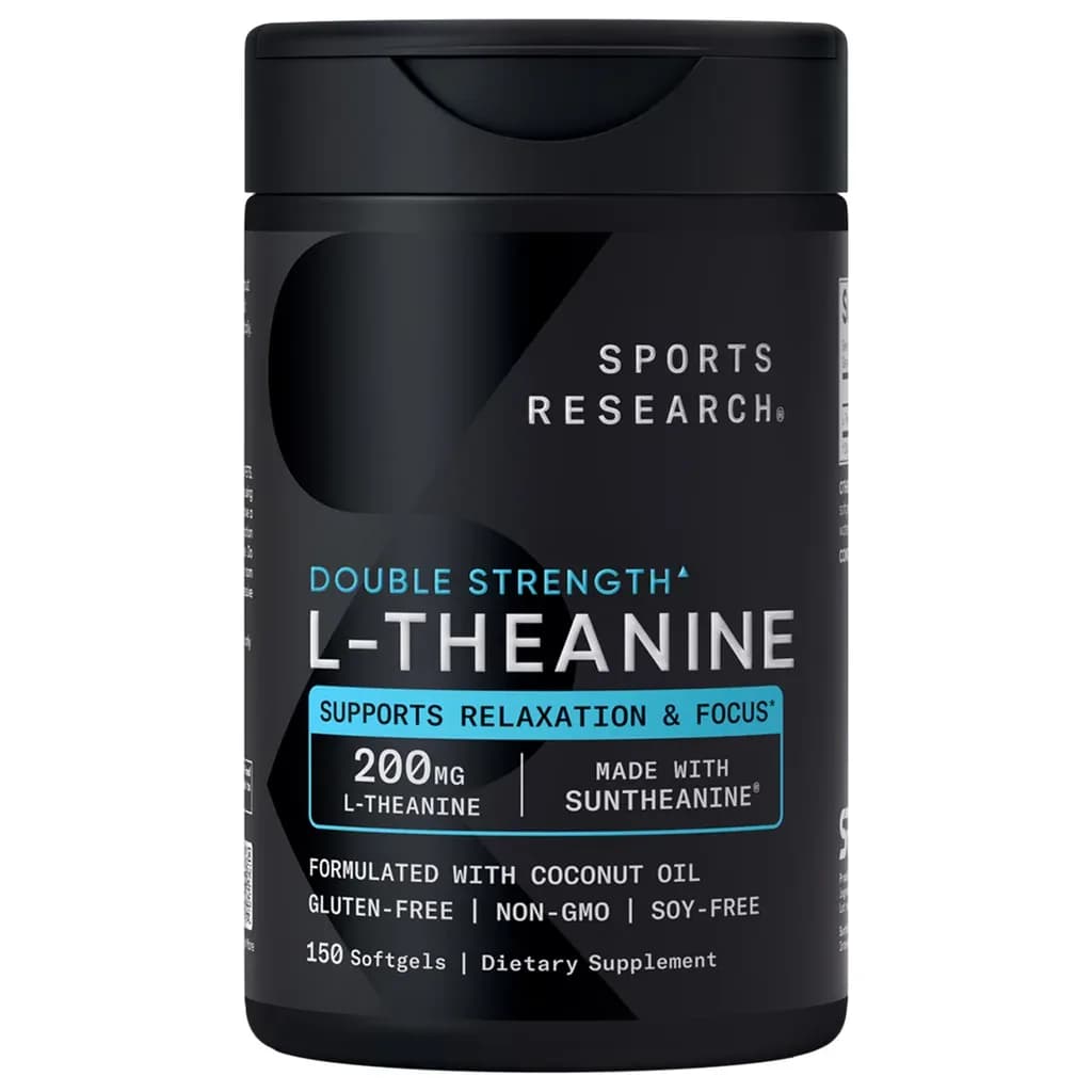 Sports Research Sports Research L-Theanine Suntheanine 200mg | Stress Relief |150 Softgels