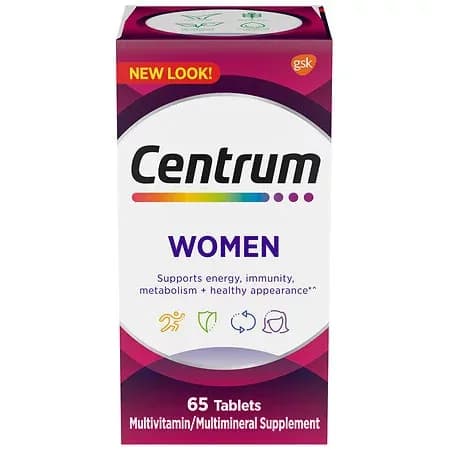 Multivitamin for Women Multivitamin/Multimineral Supplement with Iron, 65 Tablets by Centrum