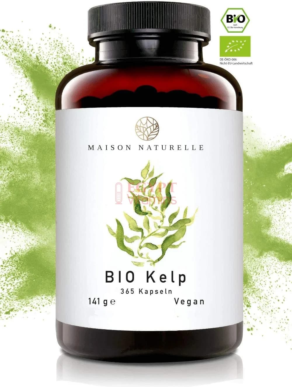 Naturalle Bio Kelp Organic Brown Algae Capsules, 200 mcg, 365 Count by Maison Naturelle