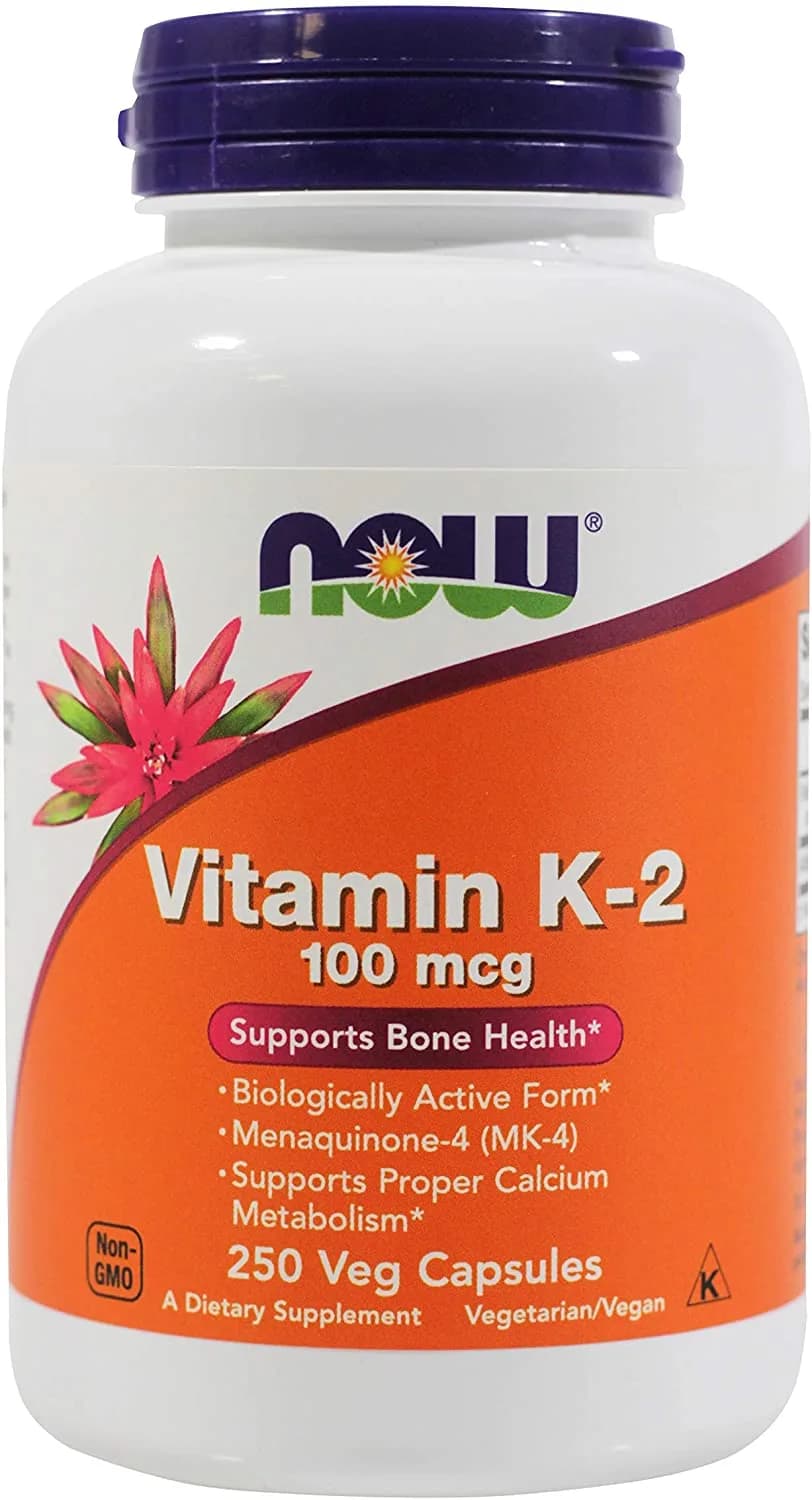 Vitamin K-2, 100 mcg, 250 Veg Capsules by NOW