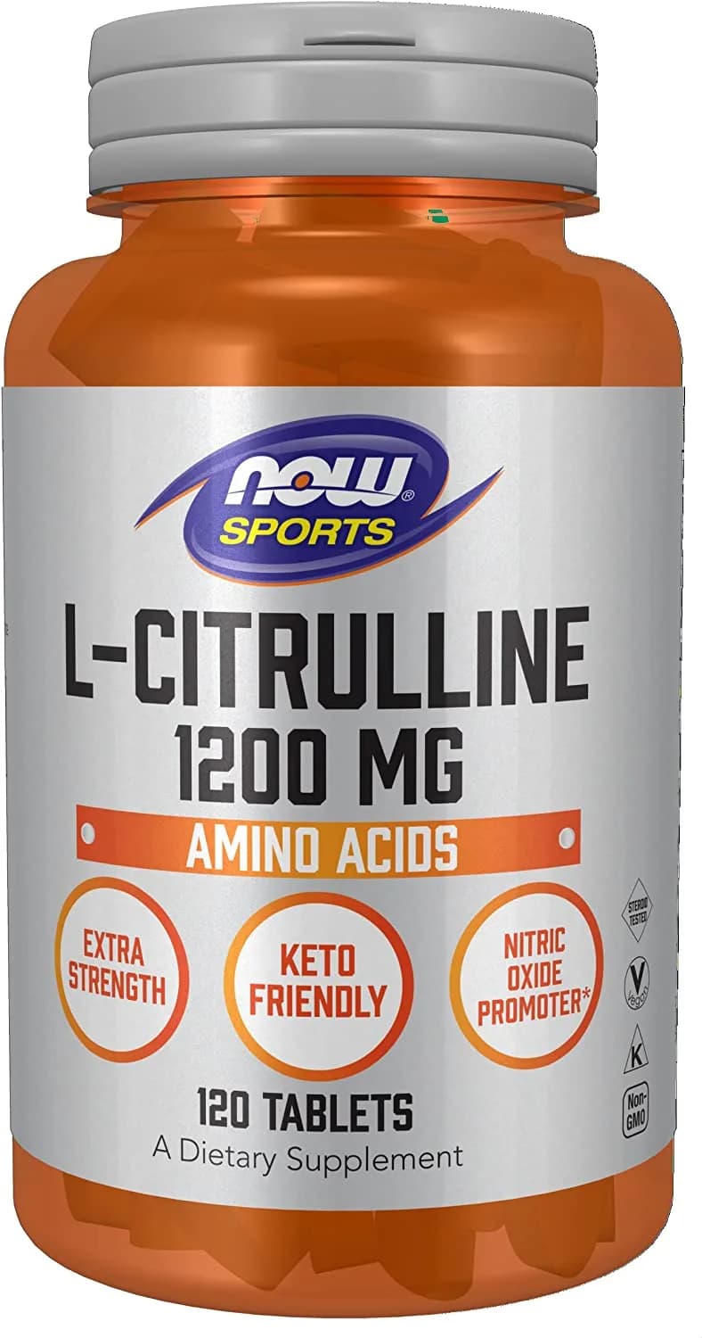 L-Citrulline Extra Strength Amino Acid, 1200 mg, 120 Tablets by NOW