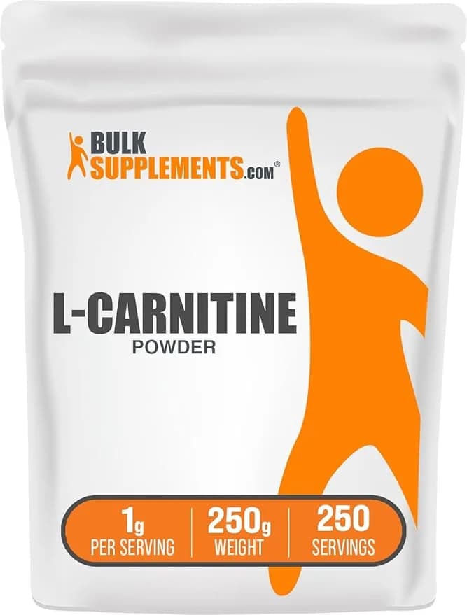 L-Carnitine Powder Unflavored 250g, 1 g by BulkSupplements