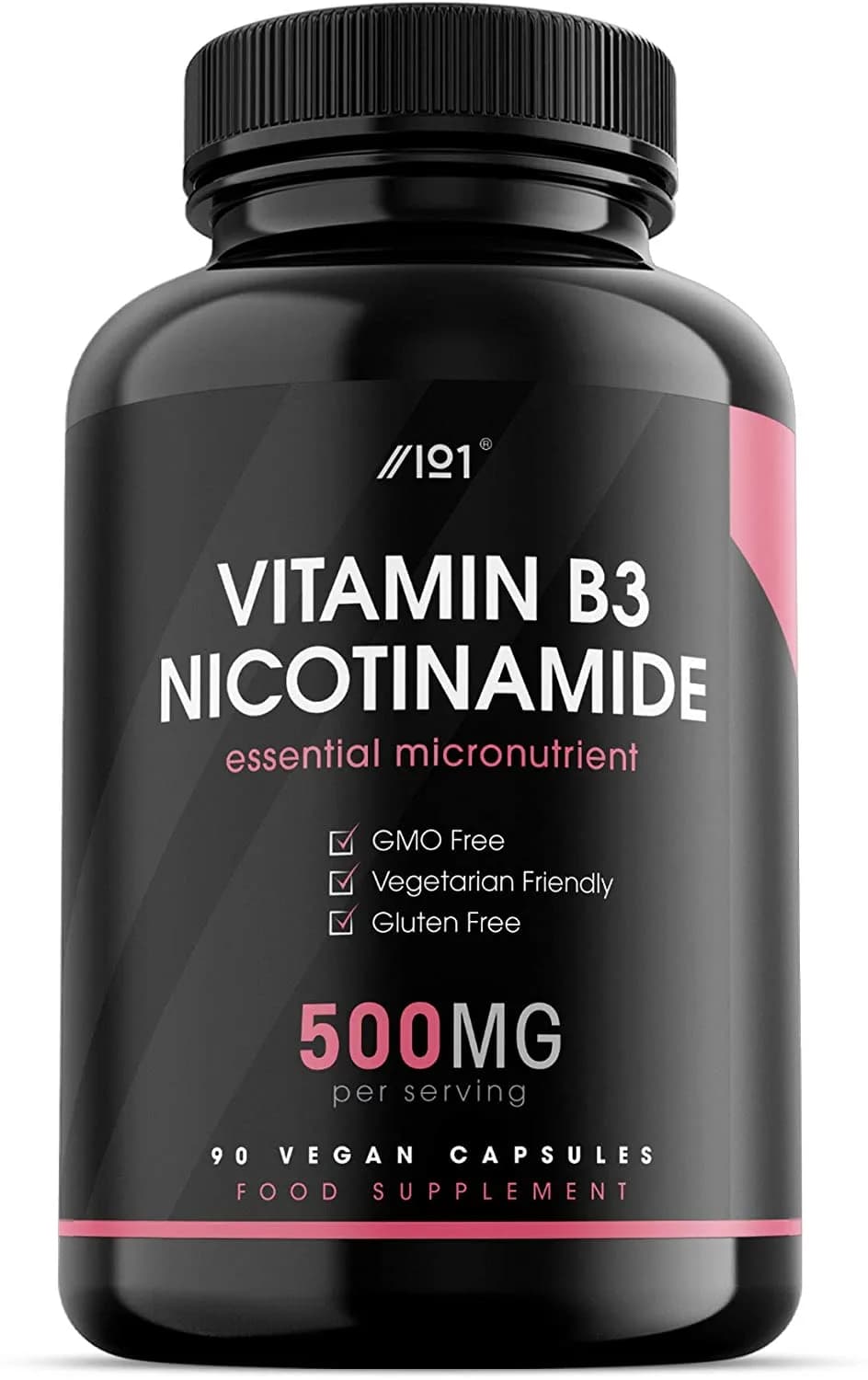 Vegan Vitamin B3, 500 mg, 90 Vegan Capsules by ALPHA01
