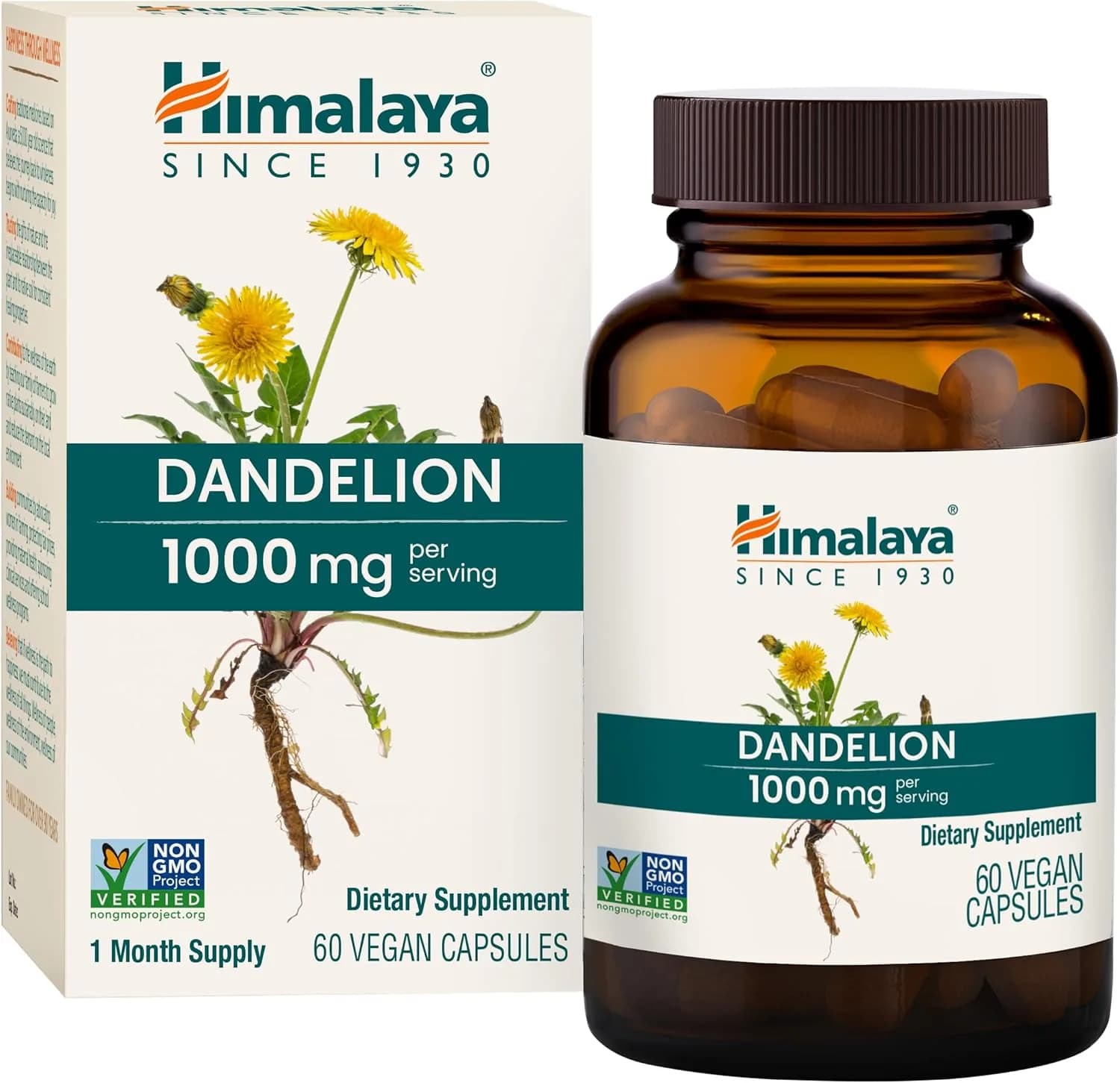 Dandelion Herbal Supplement for Daily Wellness Support, 60 Capsules by HIMALAYA
