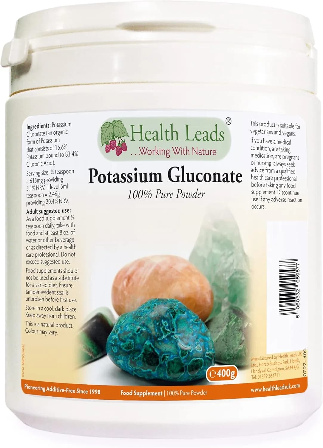 Health Leads, Potassium Gluconate Powder, 400g