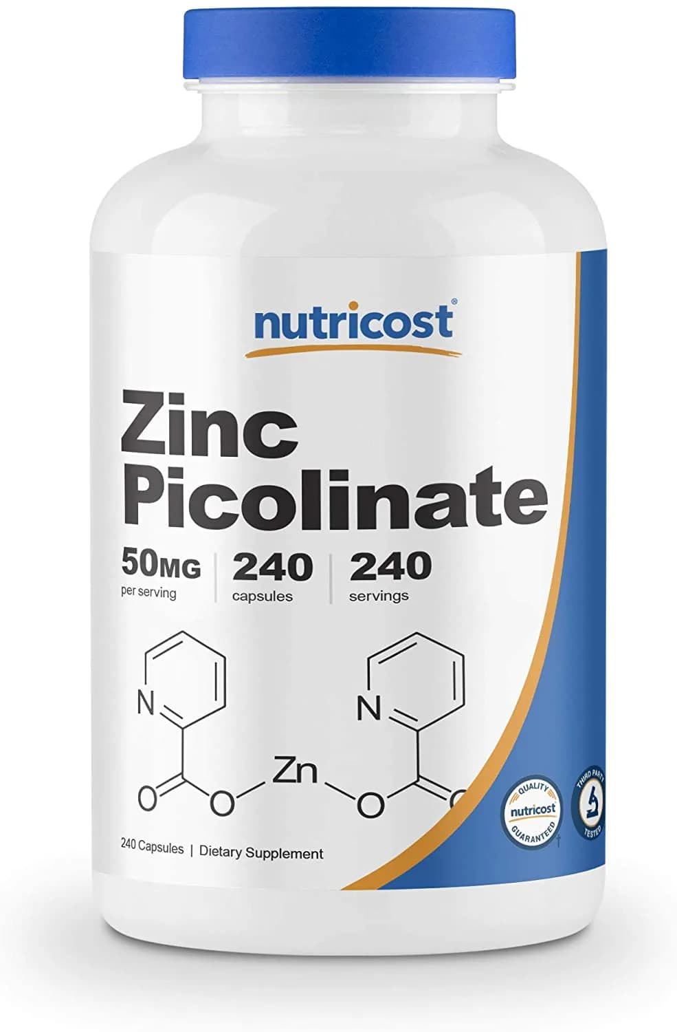 NutriCost Zinc Picolinate, 50 mg, 240 Capsules by NutriCost
