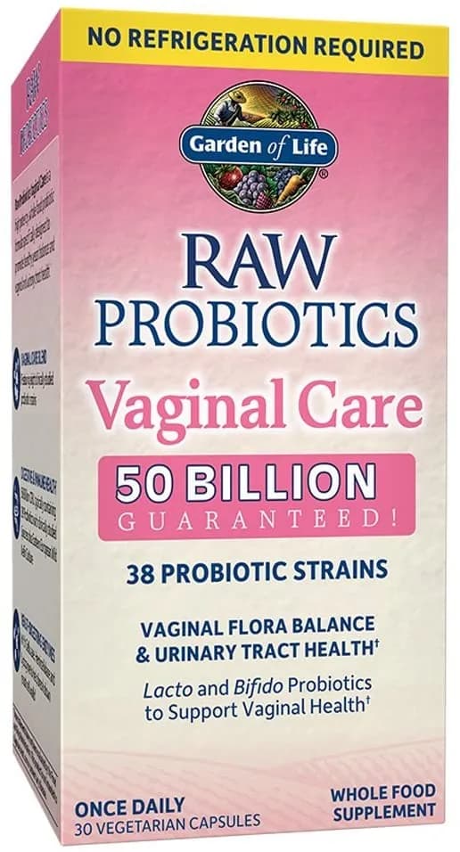 RAW Probiotics Vaginal Care, 50 billion CFU, 30 Capsules by Garden of Life