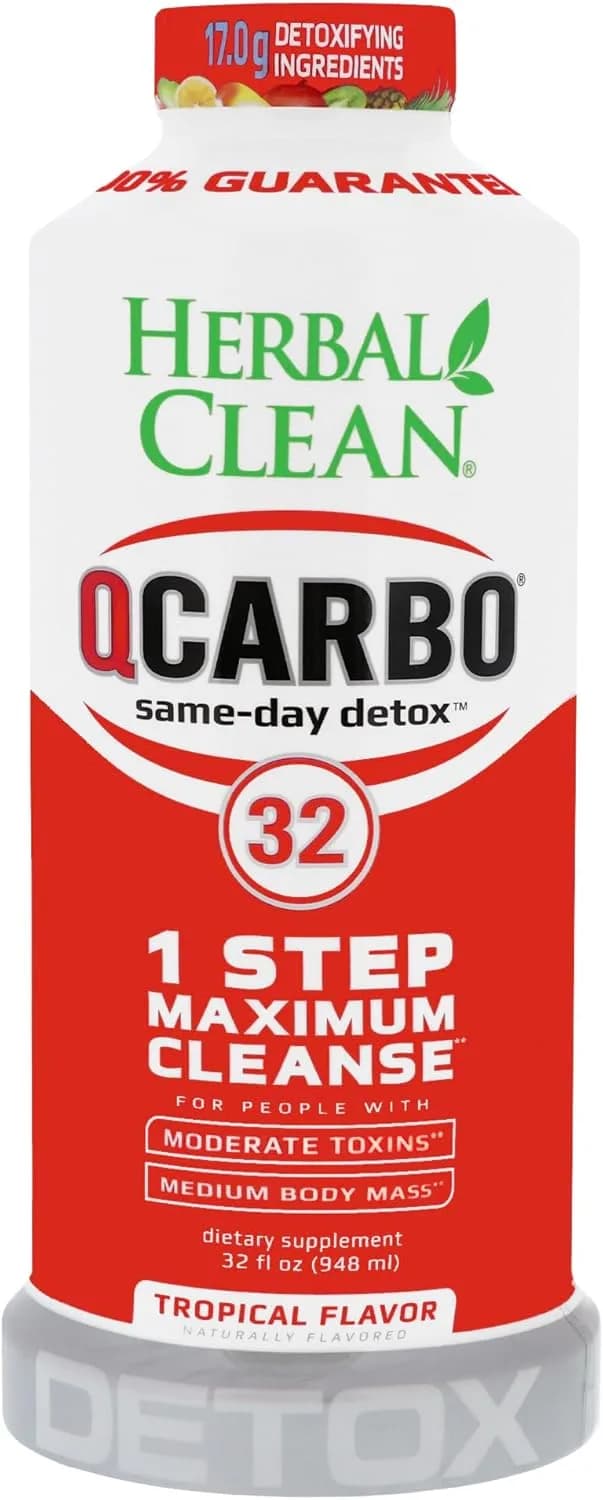 Herbal Clean QCARBO 32 Tropical Flavor, 32 Fl Oz
