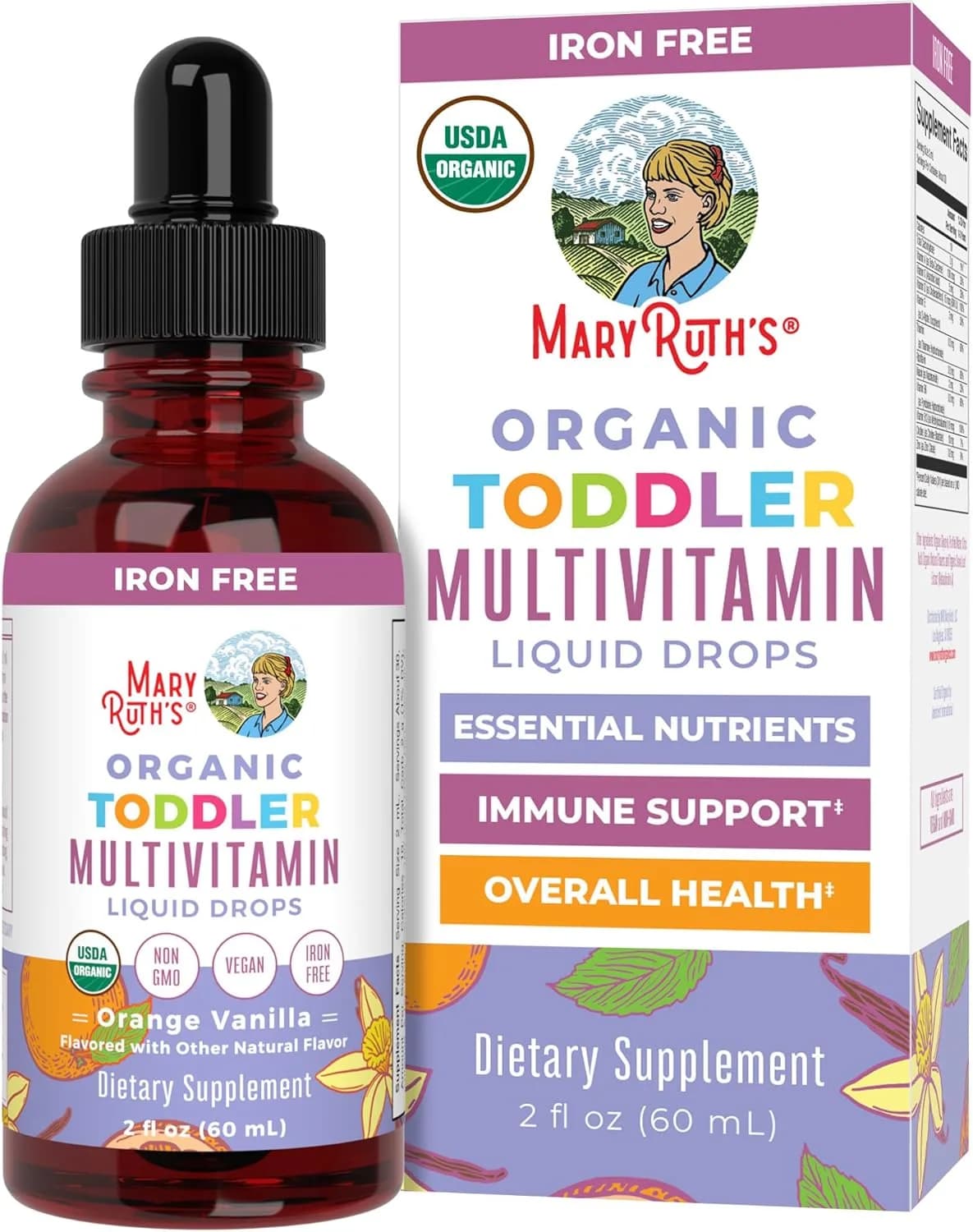 MaryRuth Organics Toddlers Multivitamin, 60 ml