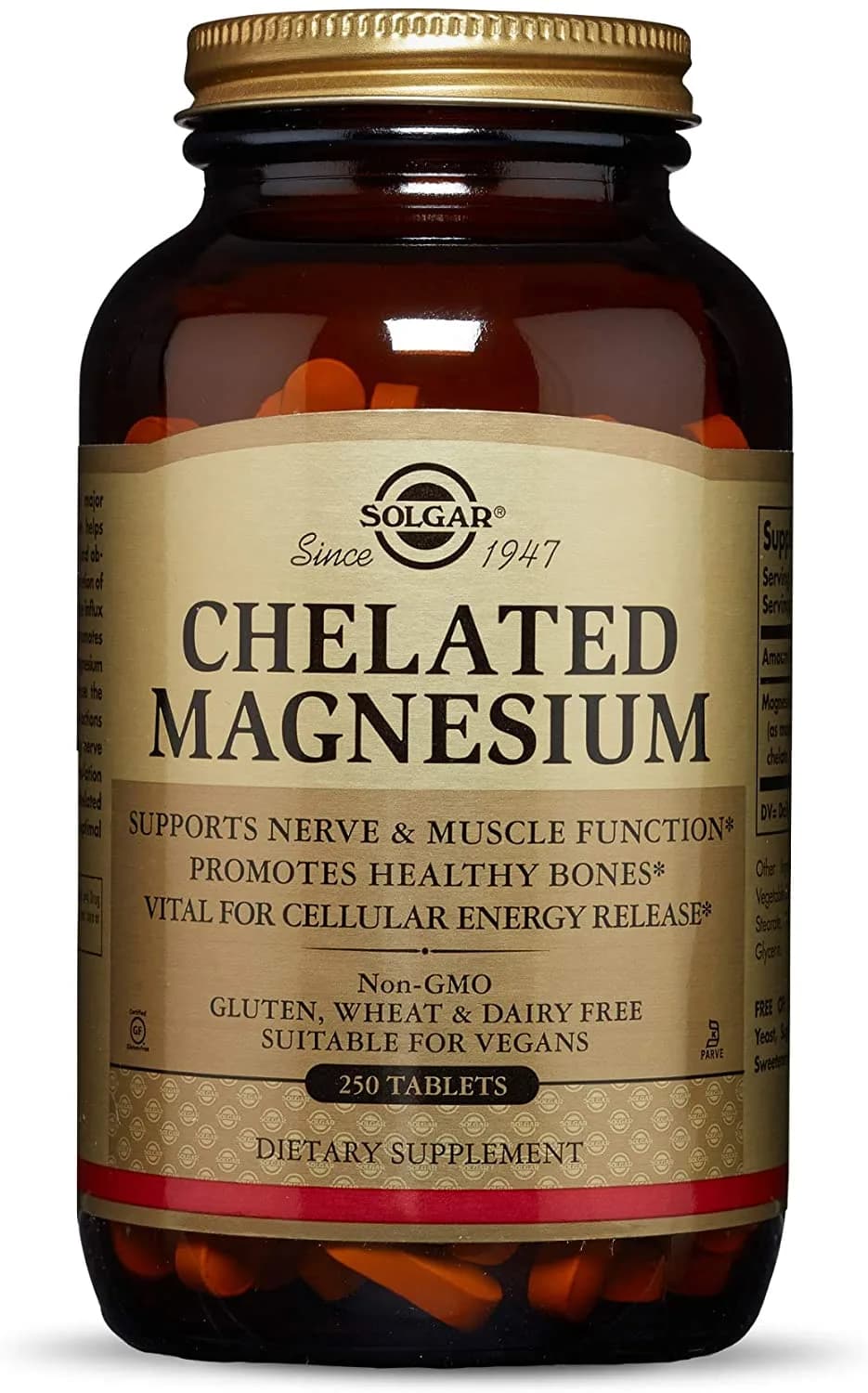 سولجار Chelated Magnesium, 250 Tablets by Solgar