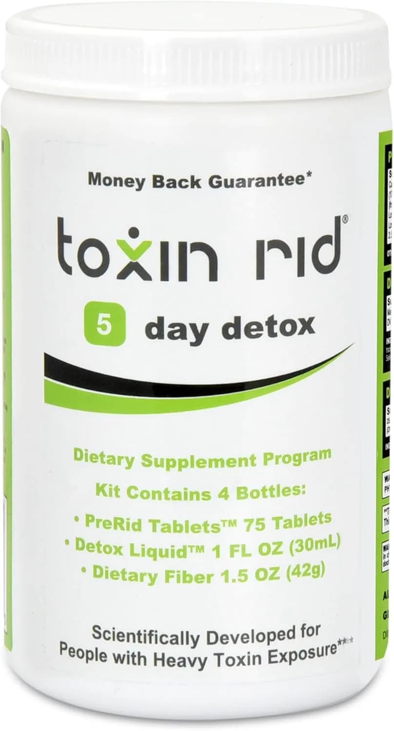 Toxin Rid 5-Day Detox Kit | Permanent THC Cleanse for Heavy Users | 75 Vegan Tablets with Liquid Formula