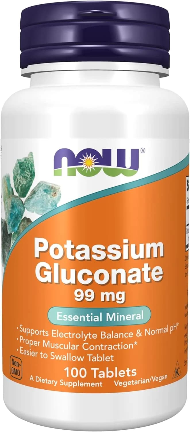 Now Potassium Gluconate, 99 mg, 100 Tablets