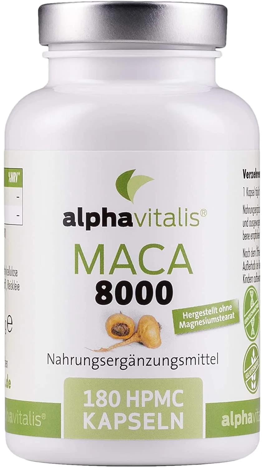 Alphavitalis Maca Gold Supplement | 8000mg High Potency Extract | 180 caps