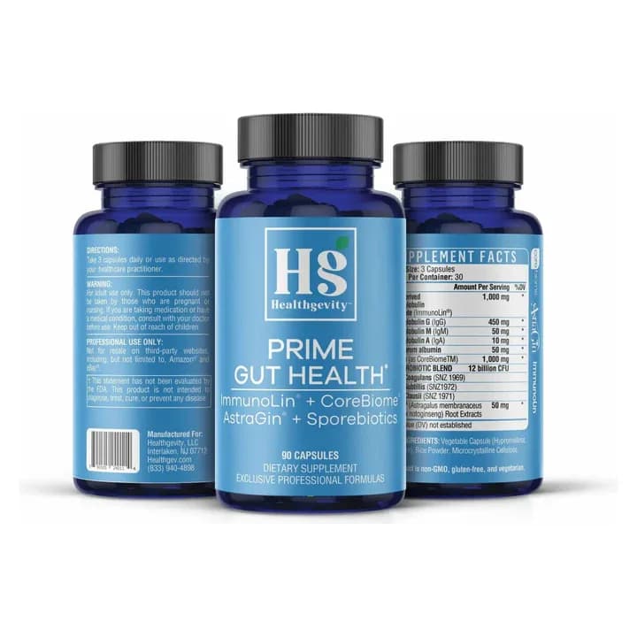 Prime Gut Health 4-in-1 Leaky Gut Repair, 90 Capsules by Healthgevity