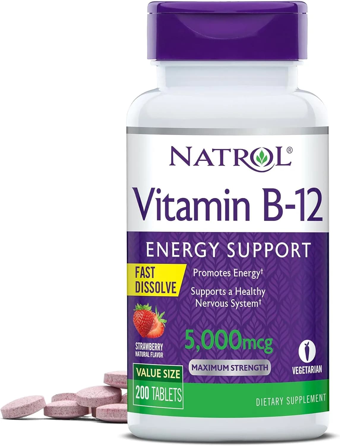 Vitamin B12 Fast Dissolve, 200 Tablets by Natrol