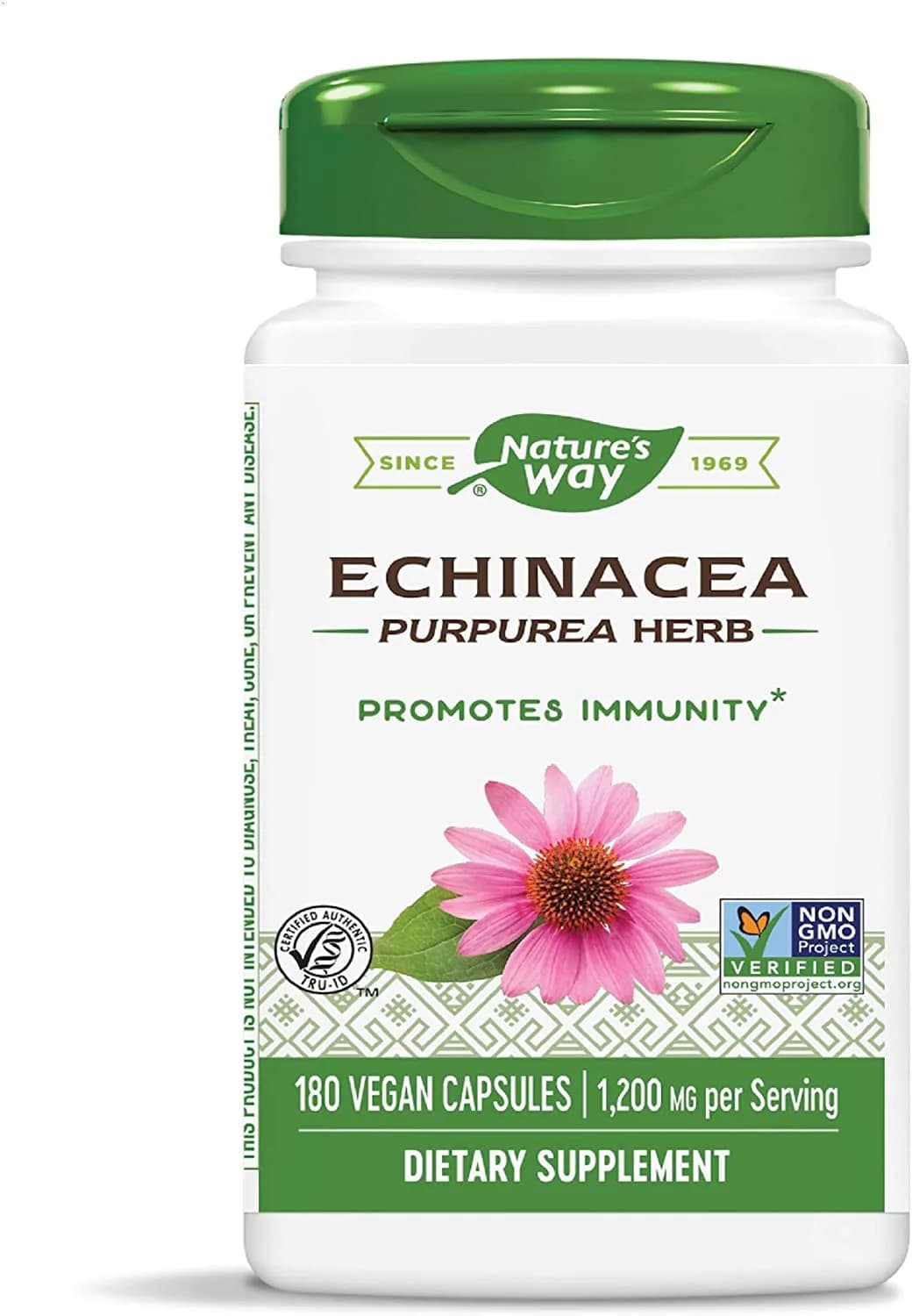 Nature's Way Echinacea Purpurea Herb, 1,200 mg per serving, 180 Capsules