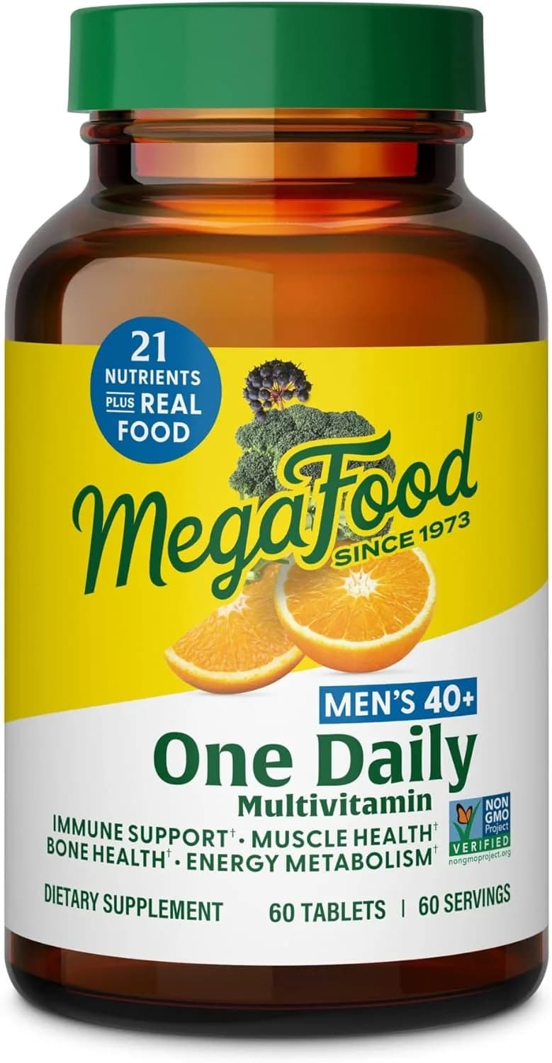 MegaFood Men's 40+ One Daily Multivitamin for Men | 60 Tabs