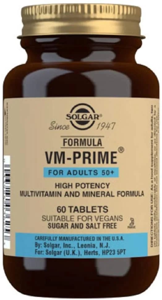 Formula VM-Prime for Adults 50 Plus, 60 Tablets by Solgar